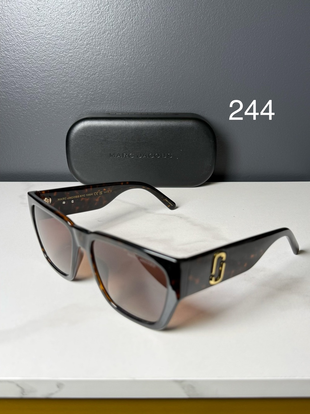 Marc Jacobs Tortoise Frame Sunglasses with Brown Lenses